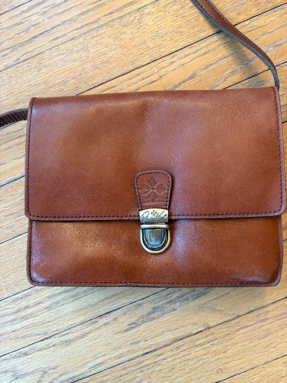 Patricia Nash Brown Genuine Leather Crossbody Purse